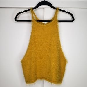 URBAN OUTFITTERS KIMCHI BLUE Fuzzy Crop-Top
